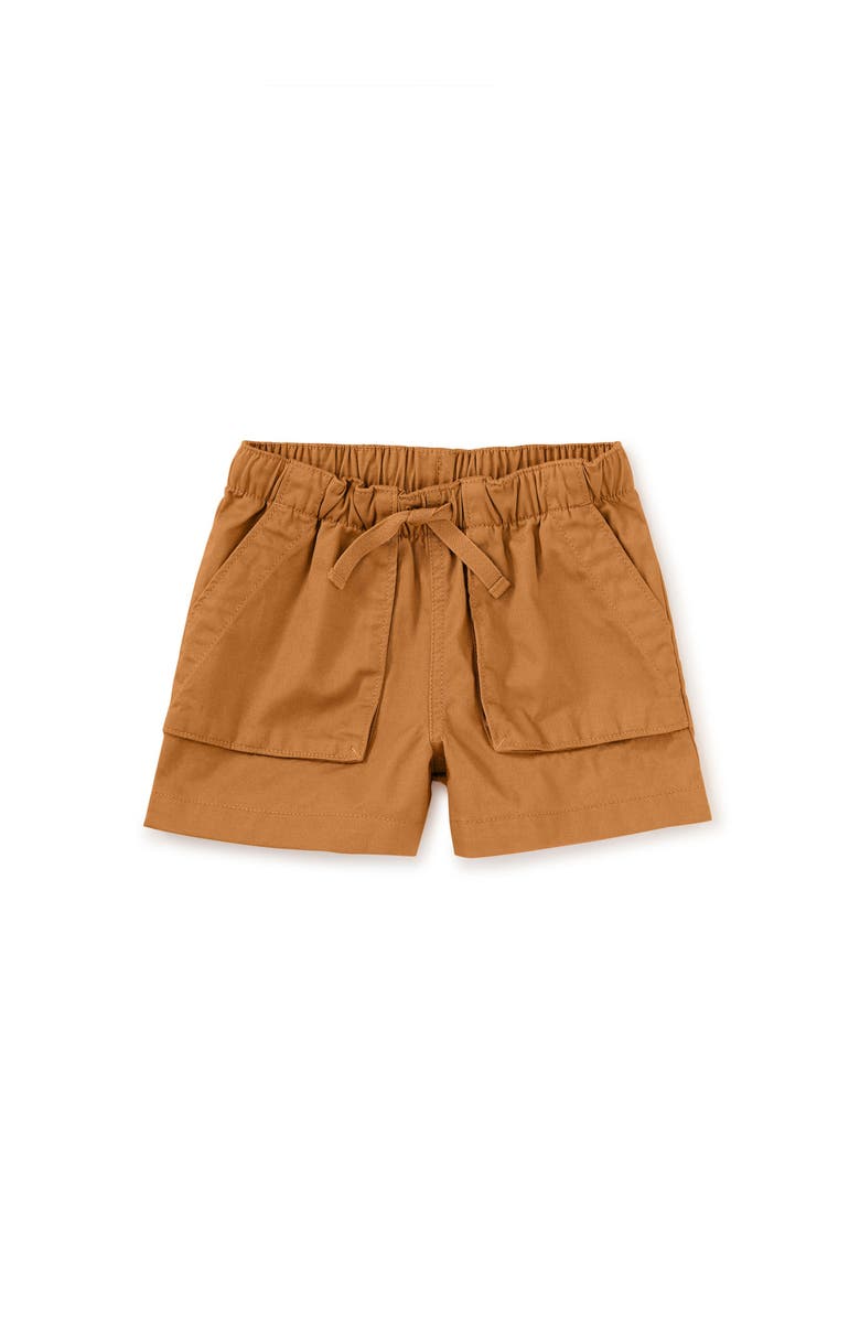 Tea Collection Woven Camp Shorts, Alternate, color, Whole Wheat