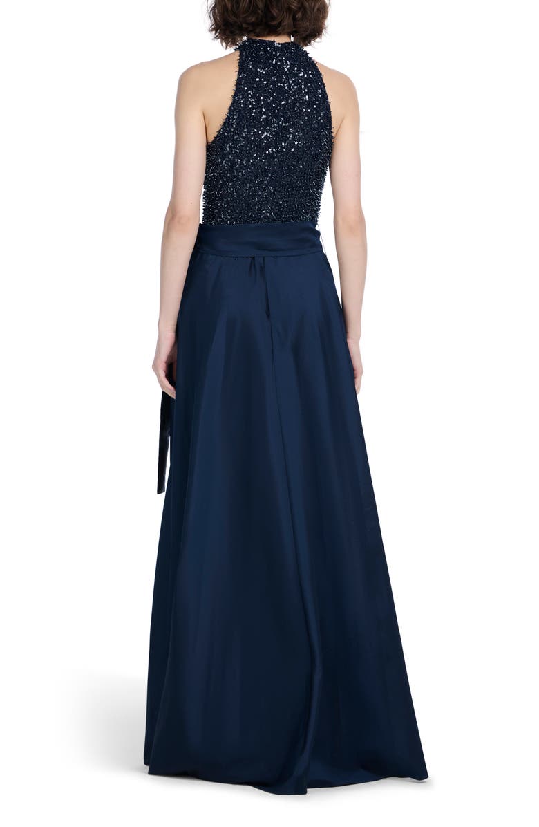 EMILY SHALANT Hand Embellished Bodice Taffeta Gown, Alternate, color, 