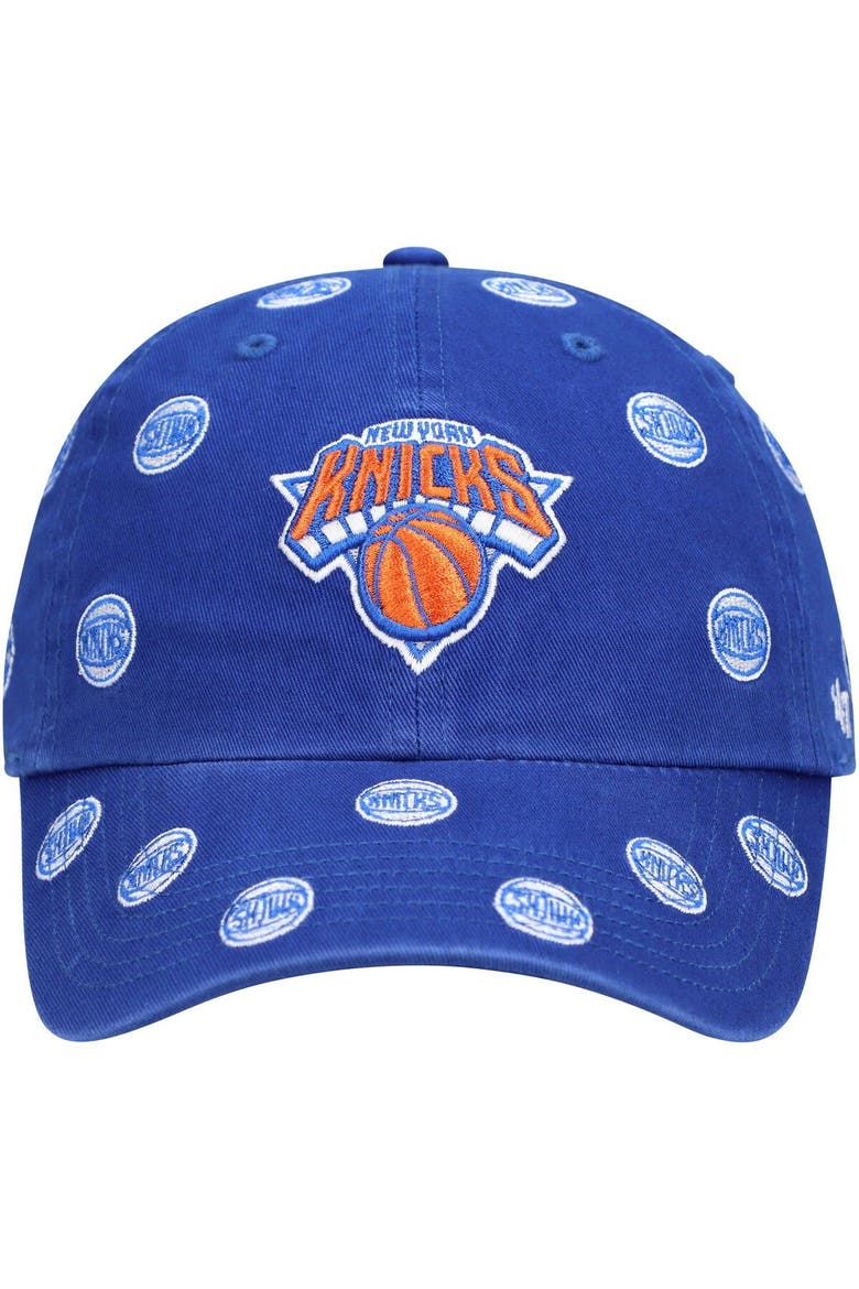 Men's '47 Blue New York Knicks Confetti Cleanup Adjustable Hat, Alternate, color, Blue