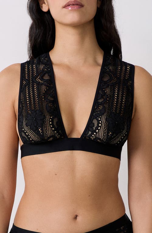 Etam Tentation Classique Lace Bralette In Black