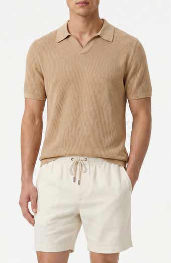 Johnny Collar Cotton Textured Knit Polo