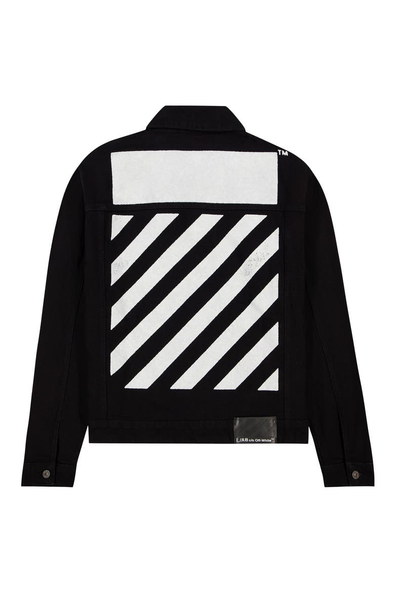 Denim Trucker Jacket, Alternate, color, BLACK