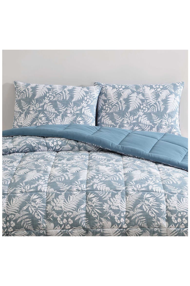 Fern Garden Reversible Comforter Set, Alternate, color, CABANA BLUE