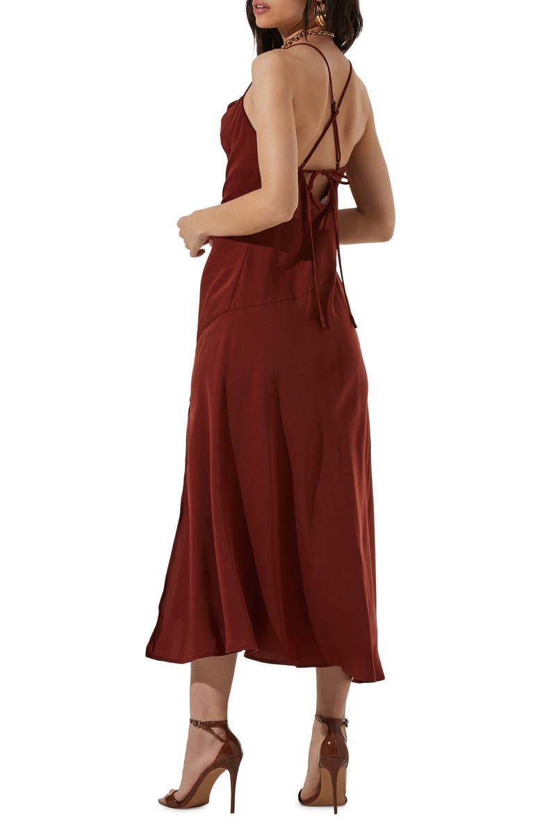 ASTR the Label Gaia Cowl Neck Satin Dress, Alternate, color,