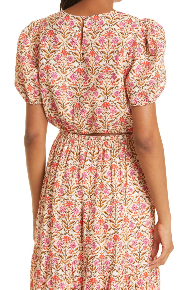 CAMI NYC Floral Crop Linen Top, Alternate, color, 