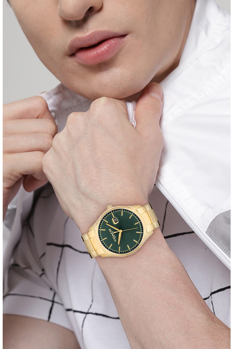 Oliver Bracelet Watch, 41mm, Alternate, color, GREEN