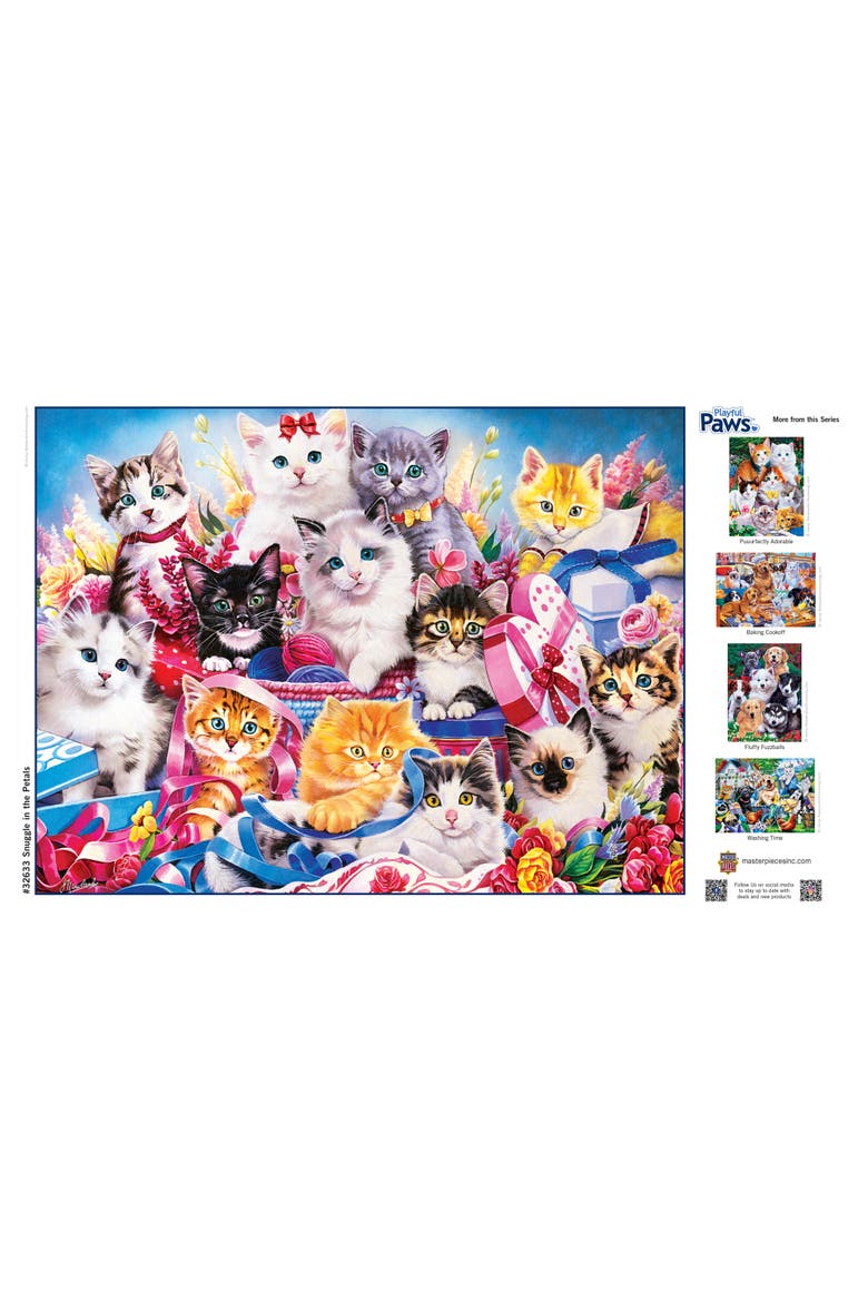 Snuggle in the Petals 300 Piece Puzzle, Alternate, color, Multicolor