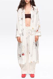 Bimba y Lola Chain Print Midi Shirt Dress