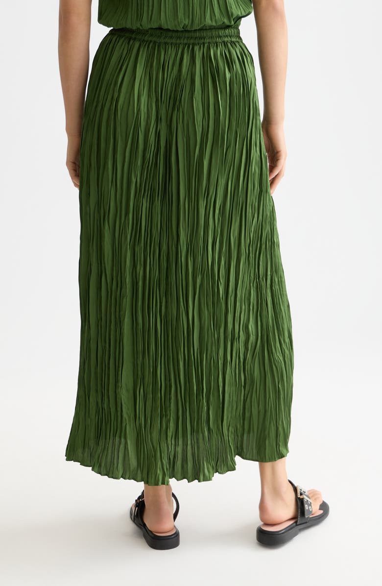 Scotch & Soda Pleated Drawstring Midi Skirt, Alternate, color, Garden Green
