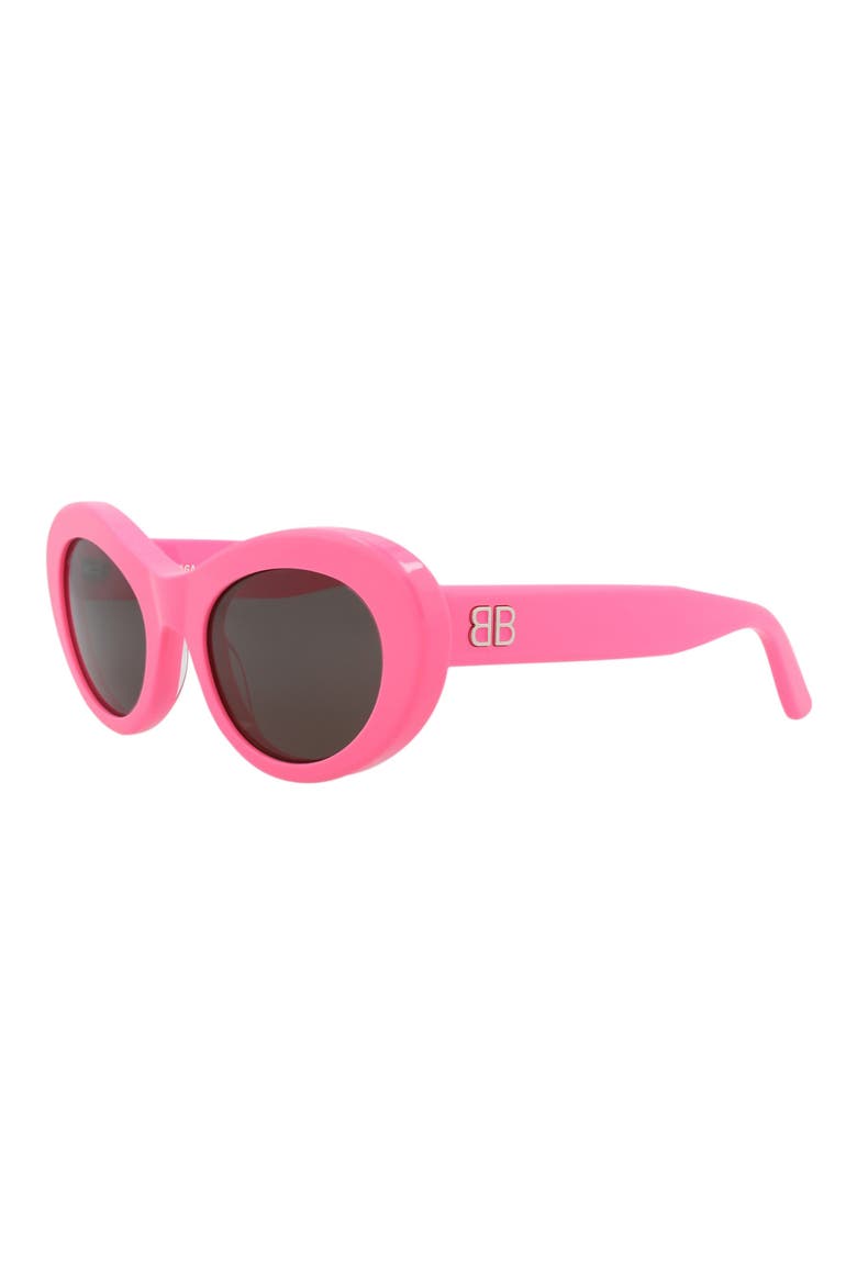 55mm Oval Sunglasses, Alternate, color, PINK PINK GREY