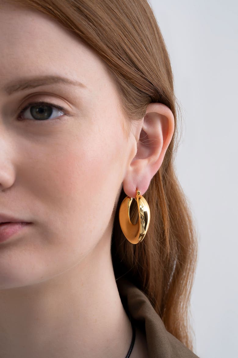 Cove Hoops, Alternate, color, Gold