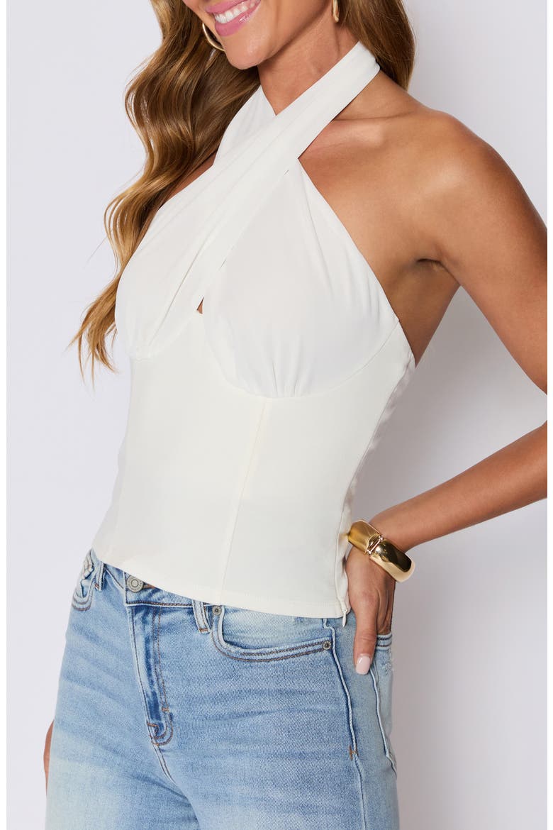 Al Fresco Knit Halter Top (Nordstrom Exclusive), Alternate, color, CREAM