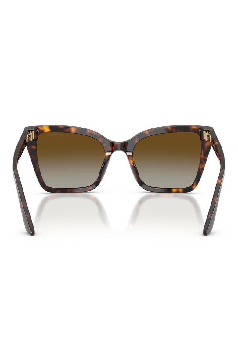 53mm Polarized Gradient Square Sunglasses, Alternate, color, SHINY HAVANA / BROWN POLAR