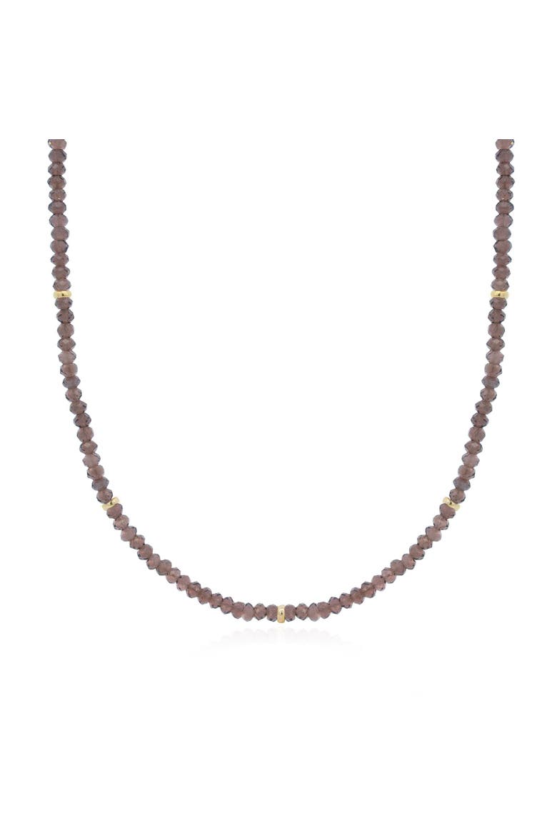 Smoky Quartz Bead Necklace, Main, color, Smoky Quartz