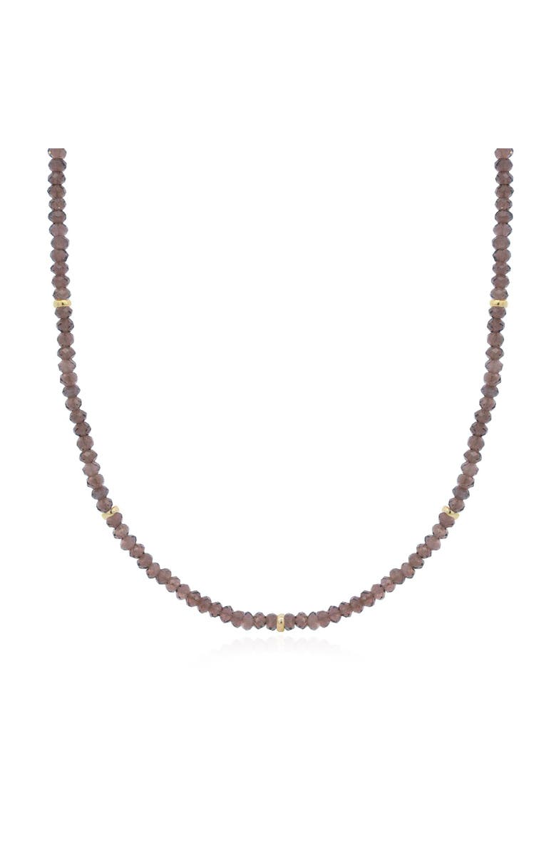 The Lovery Fine Jewelry Smoky Quartz Bead Necklace, Main, color, Smoky Quartz