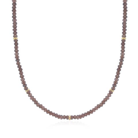 Smoky Quartz Bead Necklace