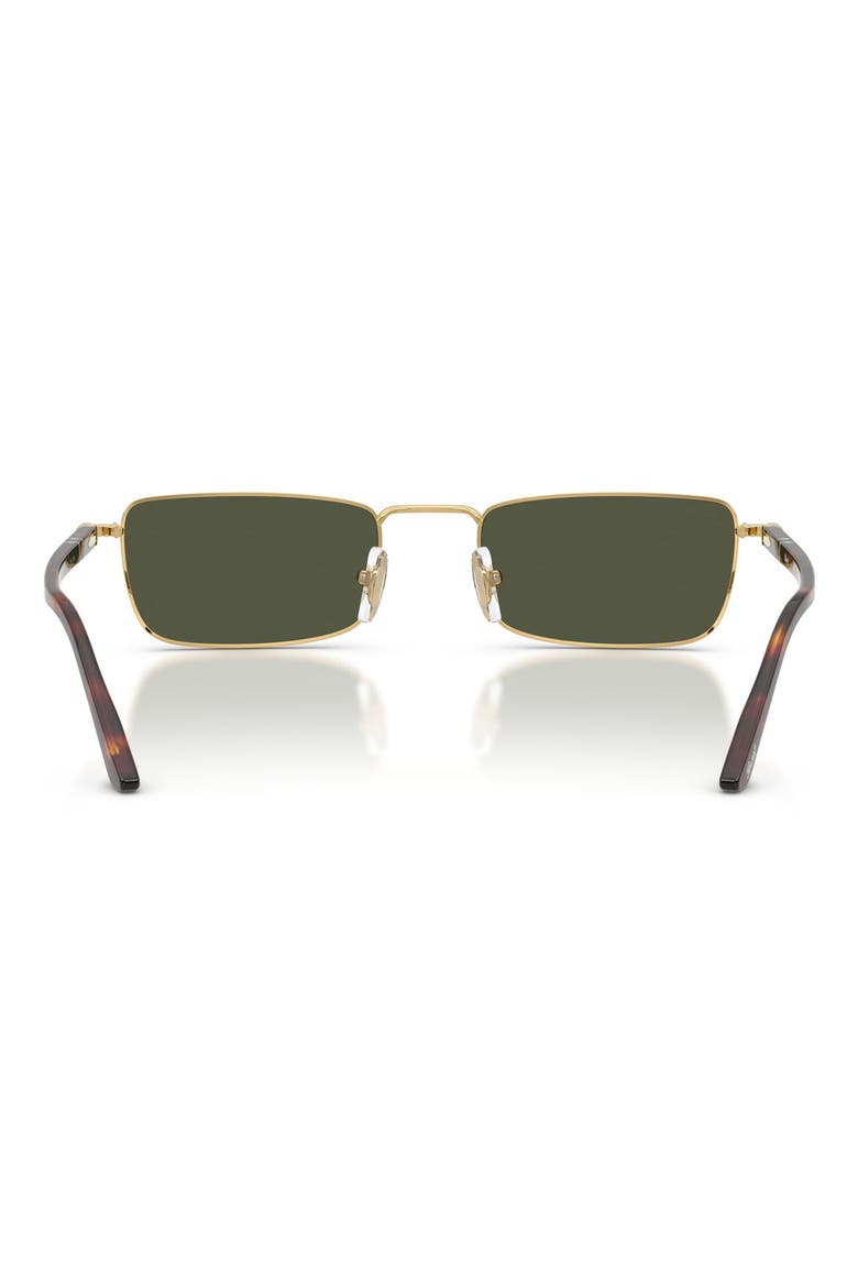 54mm Rectangular Sunglasses, Alternate, color, GOLD / GREEN
