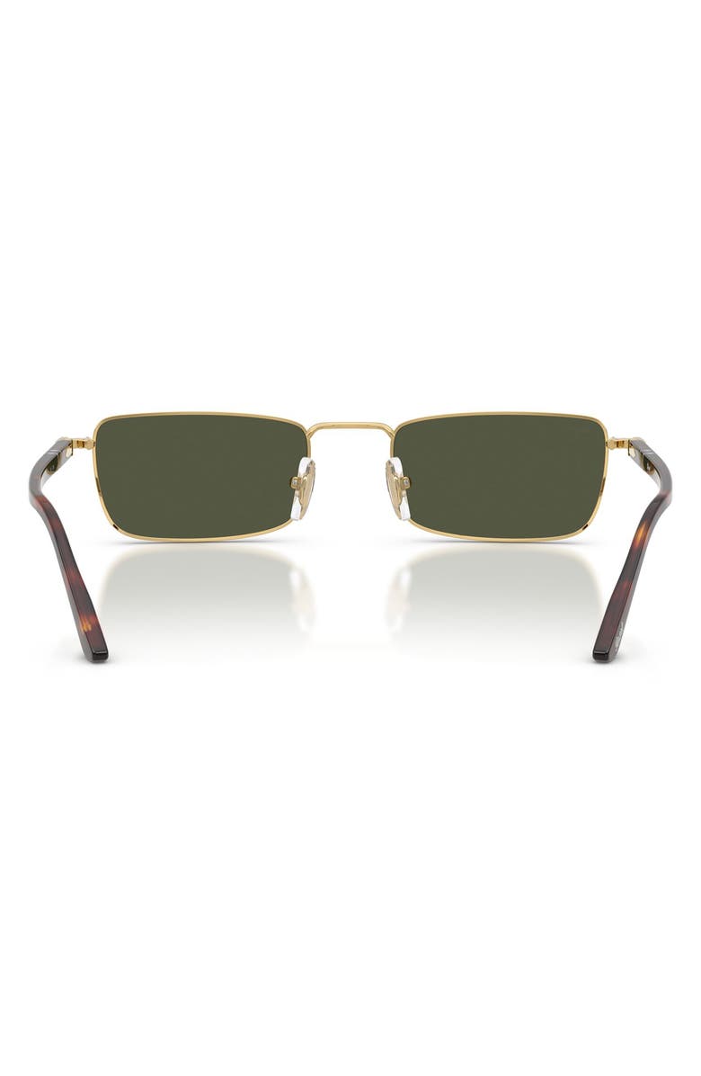 Persol 54mm Rectangular Sunglasses, Alternate, color, Gold / Green