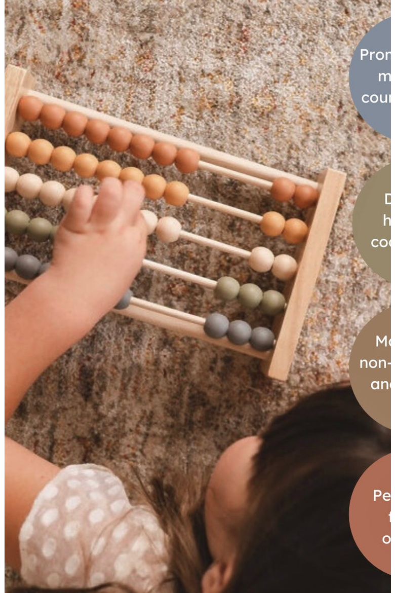 Wooden Abacus, Alternate, color, Neutral Tones
