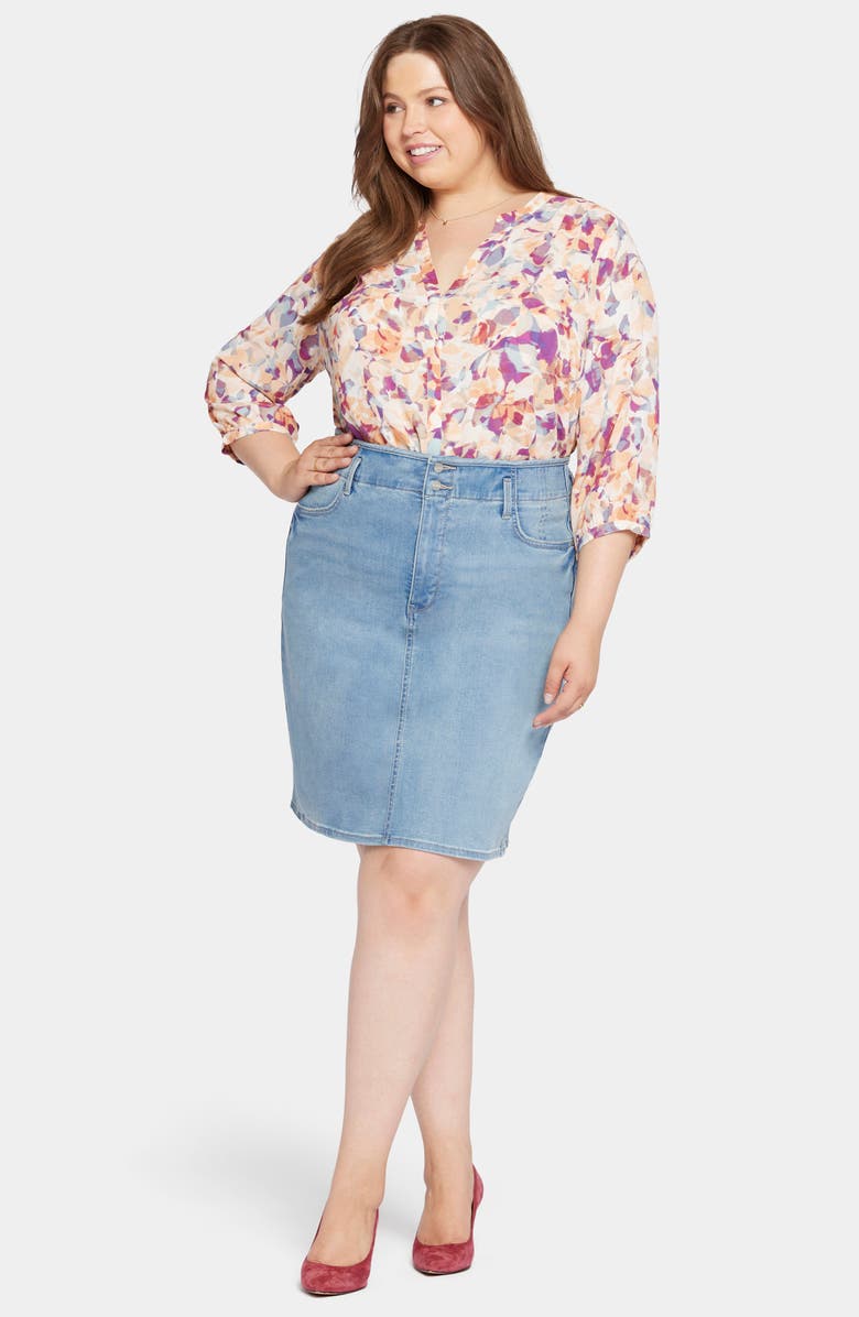 NYDJ Hollywood Denim Skirt, Alternate, color, Crystalline