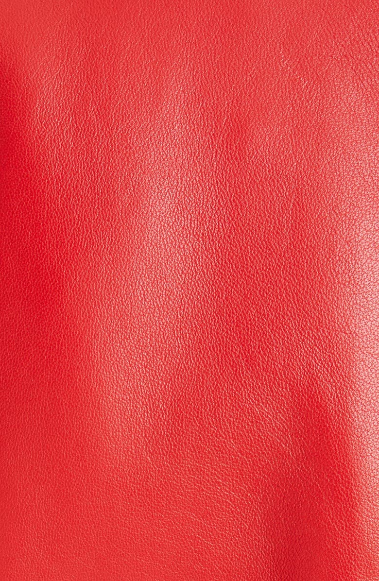 Balmain Double Breasted Leather Blazer, Alternate, color,