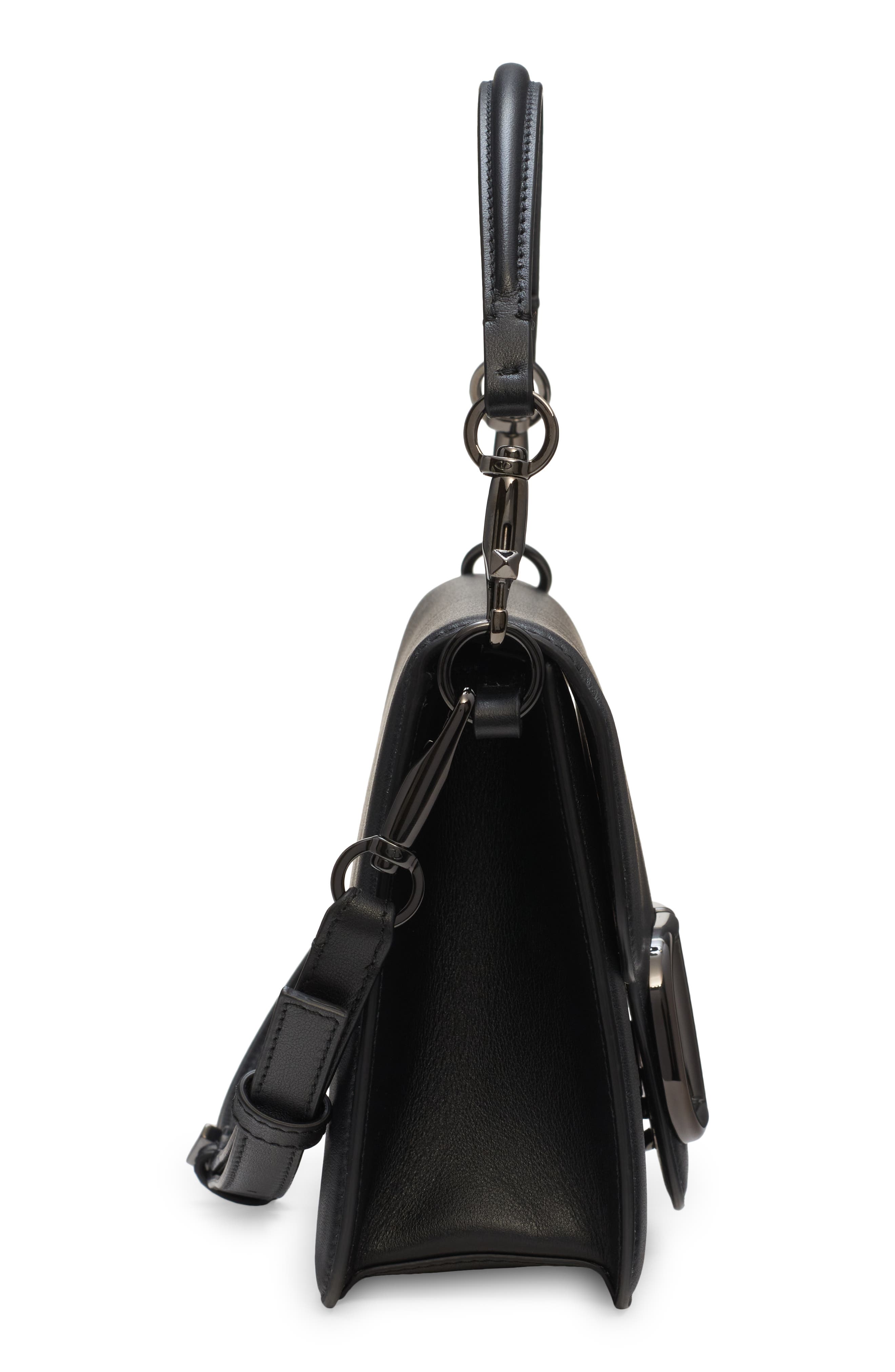 Valentino Garavani VLOGO Leather Shoulder Bag, Alternate, color, 