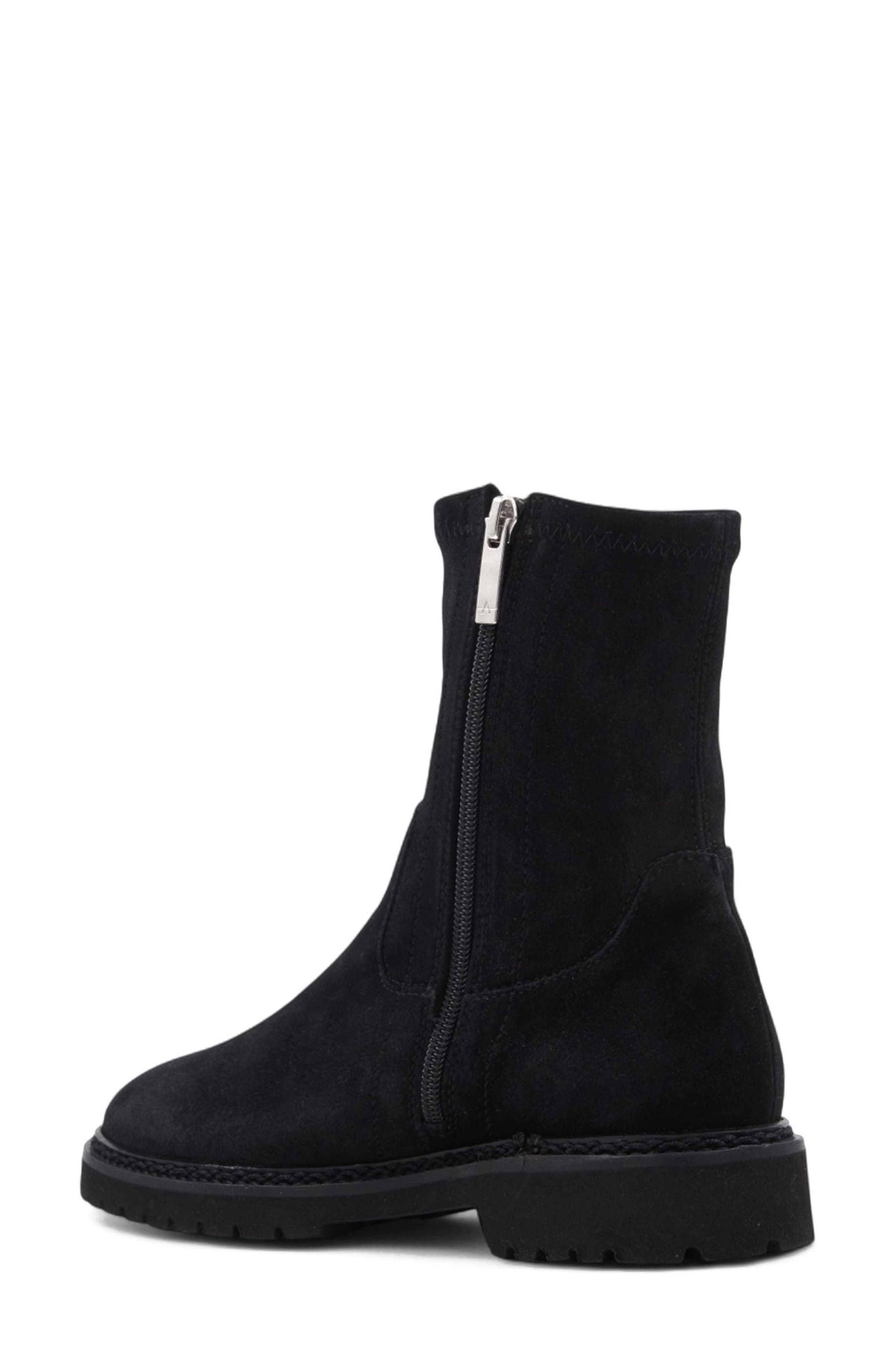 Aquatalia Maryann Weatherproof Suede Bootie, Alternate, color, Black Suede