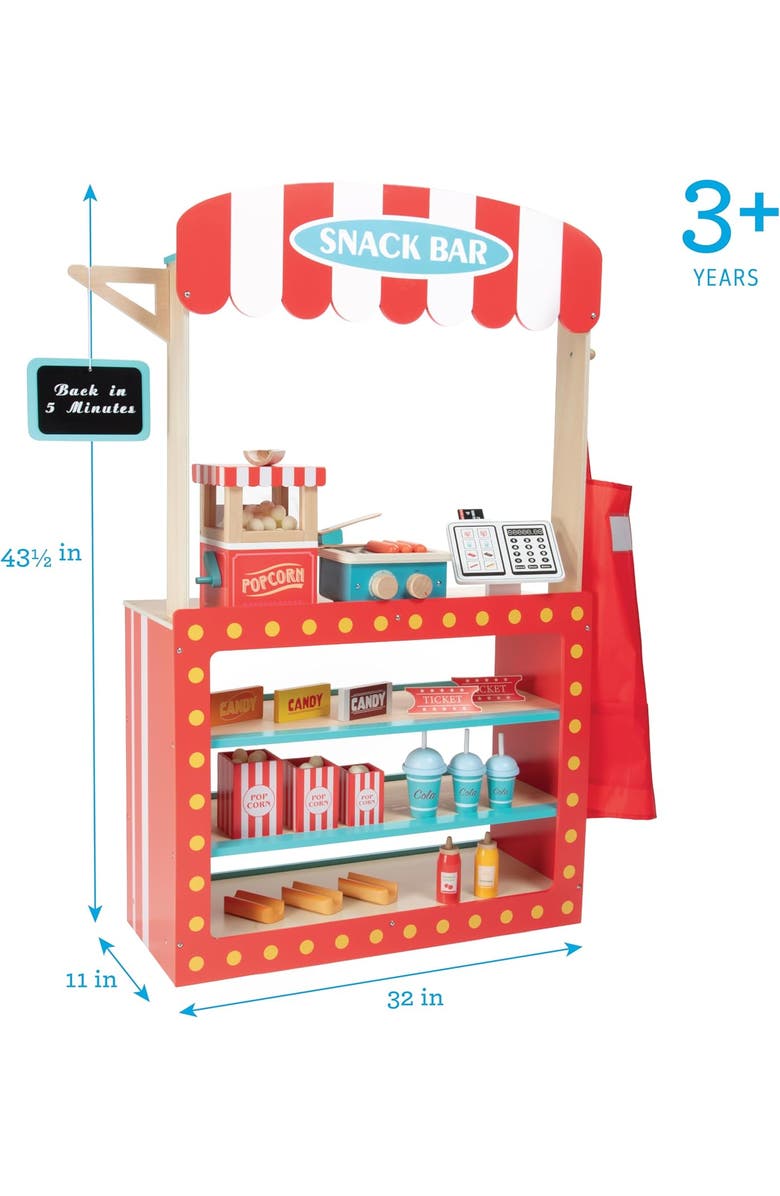 SVAN Movie Theatre Snack Bar Wooden Playset, Alternate, color, Red