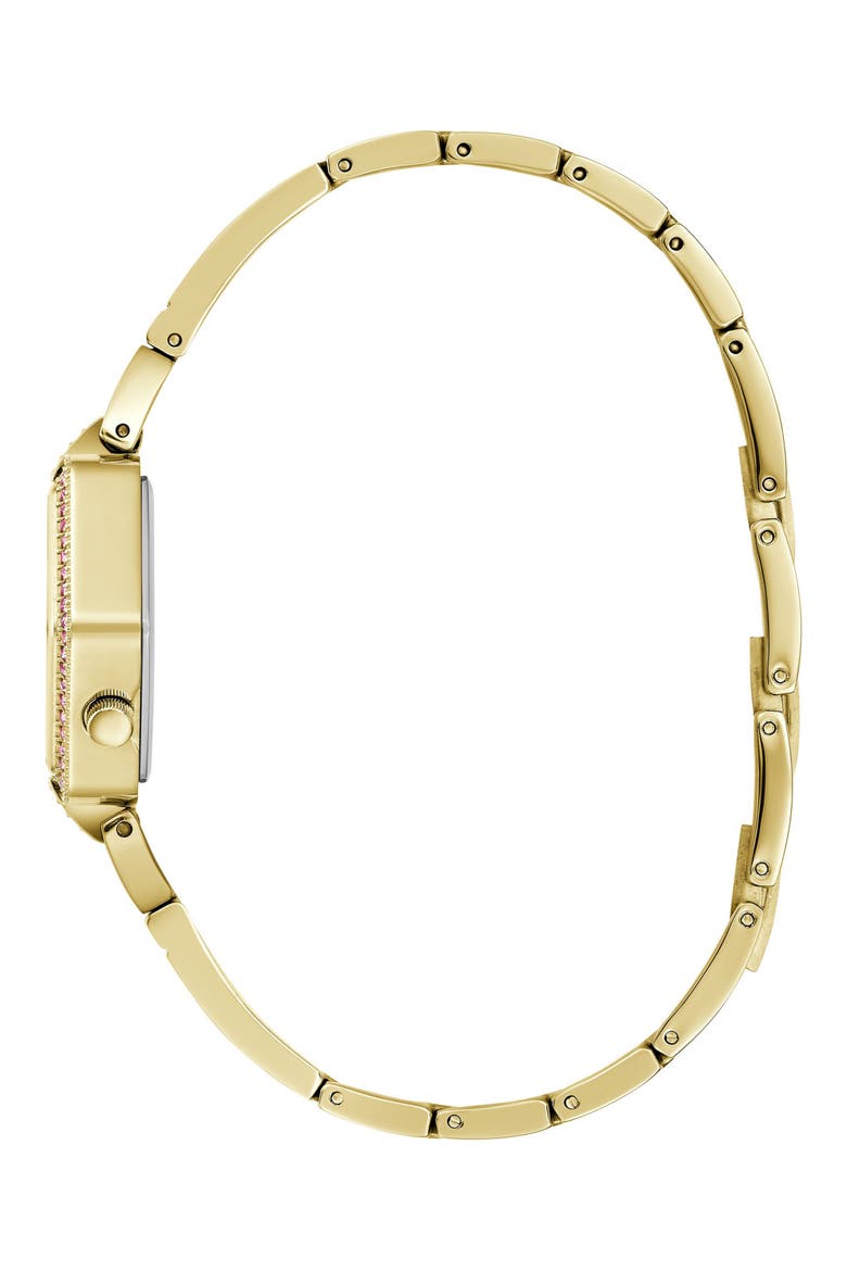 Audrey Pavé Crystal Hexagonal Goldtone Bracelet Watch, 28mm, Alternate, color, GOLD