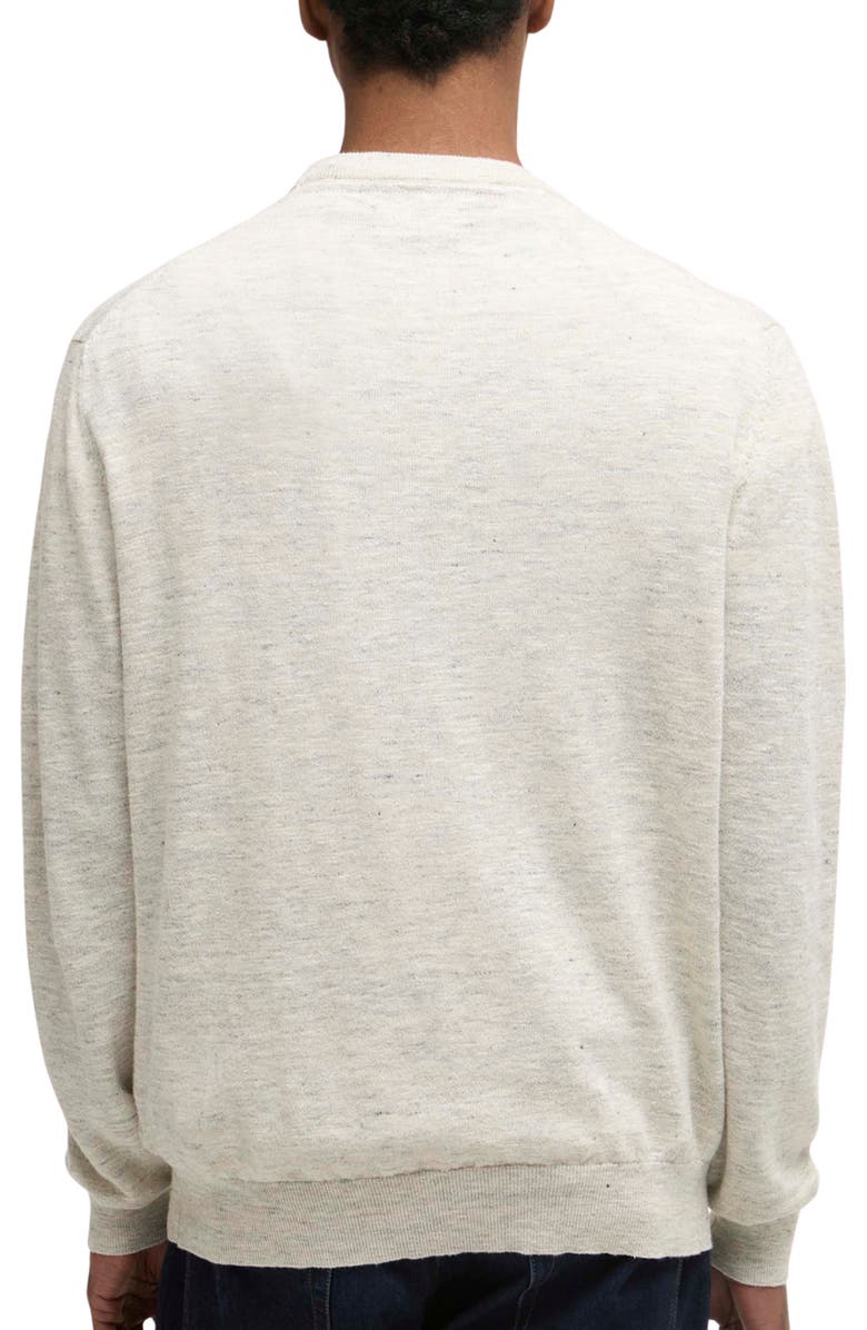 Barbour Flaxby Linen Blend Crewneck Sweater, Alternate, color, Neutral