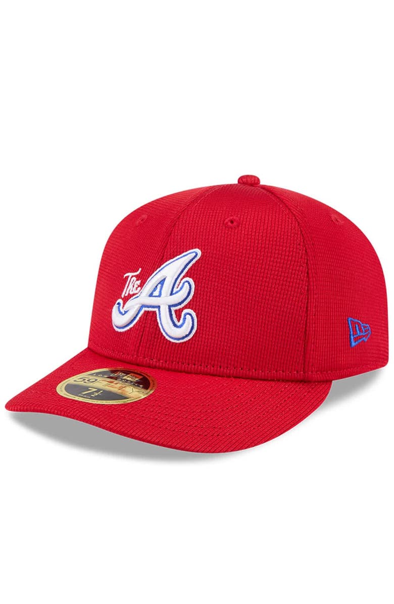 New Era Men's New Era Red Atlanta Braves City Connect Batting Practice Low Profile 59FIFTY Fitted Hat, Main, color, 