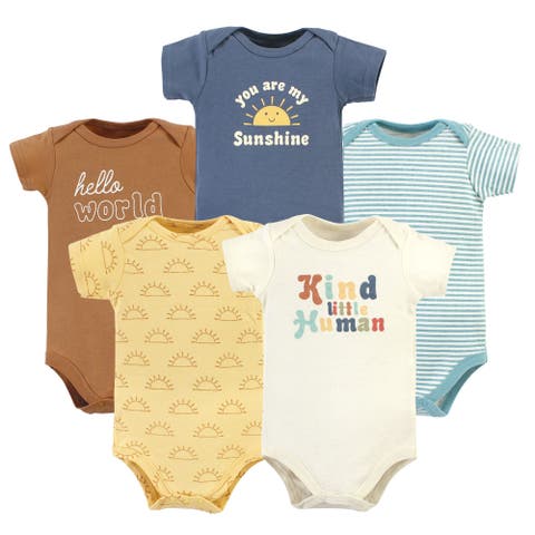 Five-Piece Set of Cotton Infant All-in-One Bodysuits