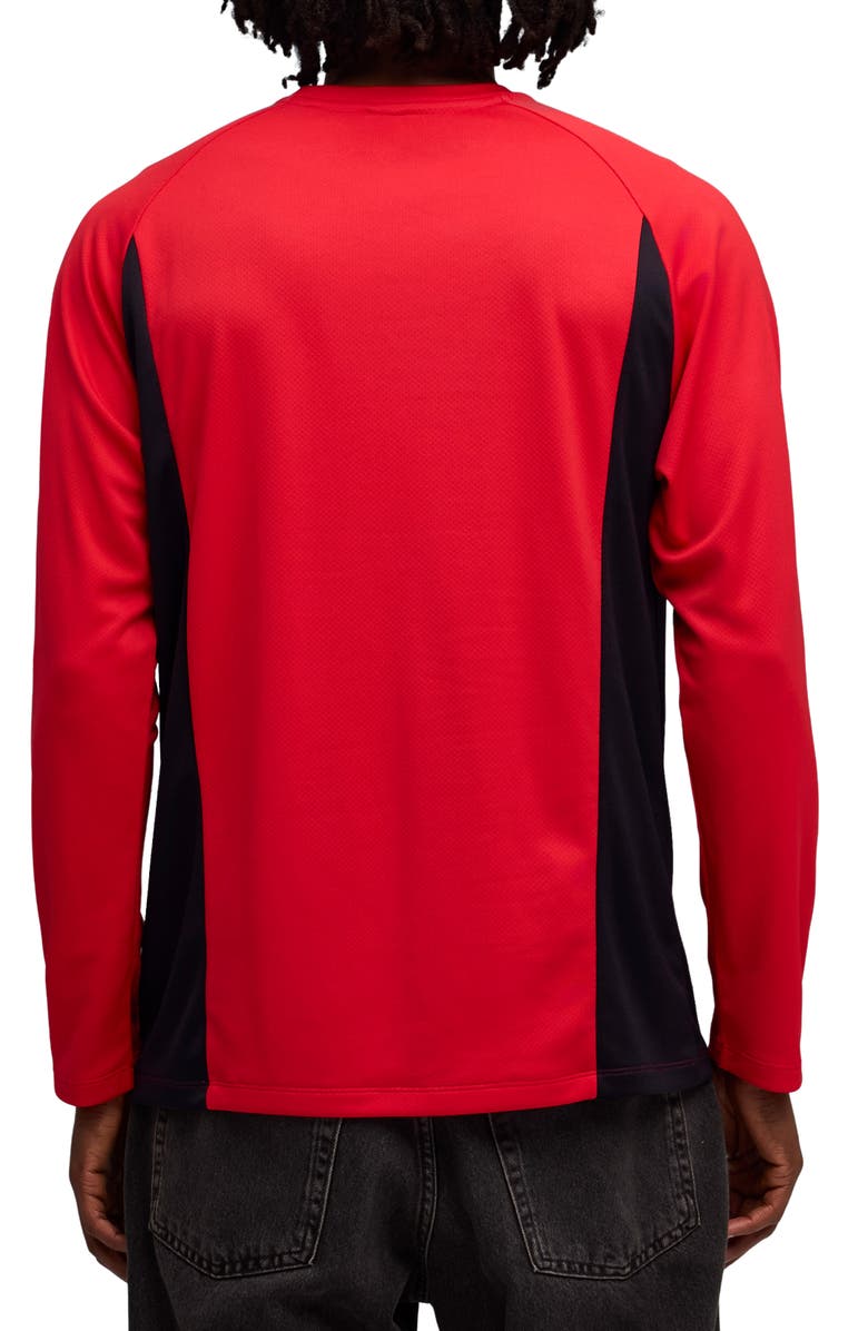 PUMA Ferrari Lifestyle Colorblock T-Shirt, Alternate, color, Rosso Corsa