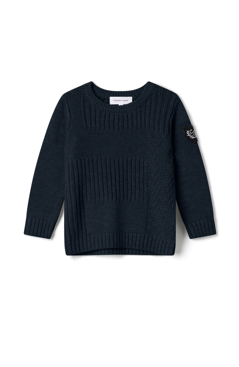 Charlotte & George Multi Knit Long Sleeve Sweater, Main, color, Ink