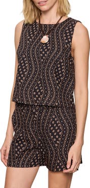 Sanctuary The Desired Print Summer Cotton Crop Top