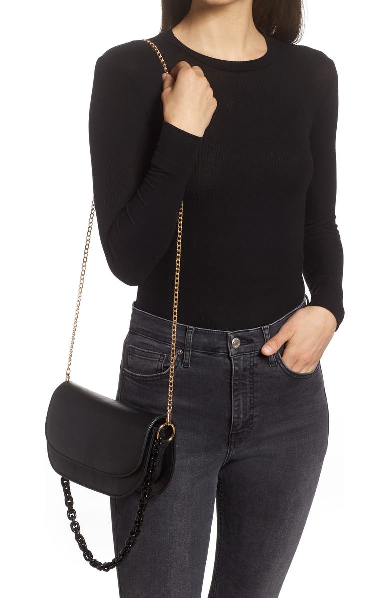 Malibu Skye Amy Faux Leather Baguette Crossbody Bag, Alternate, color,