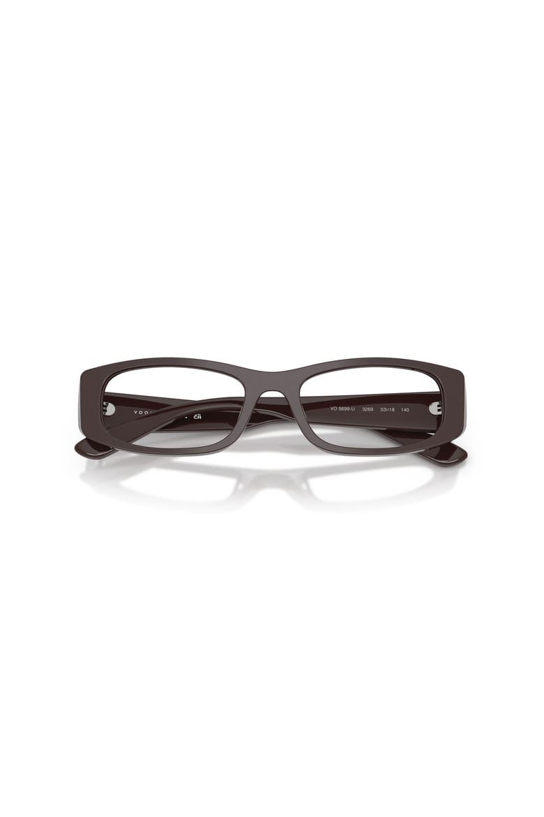 51mm Rectangle optical glasses, Alternate, color, Brown