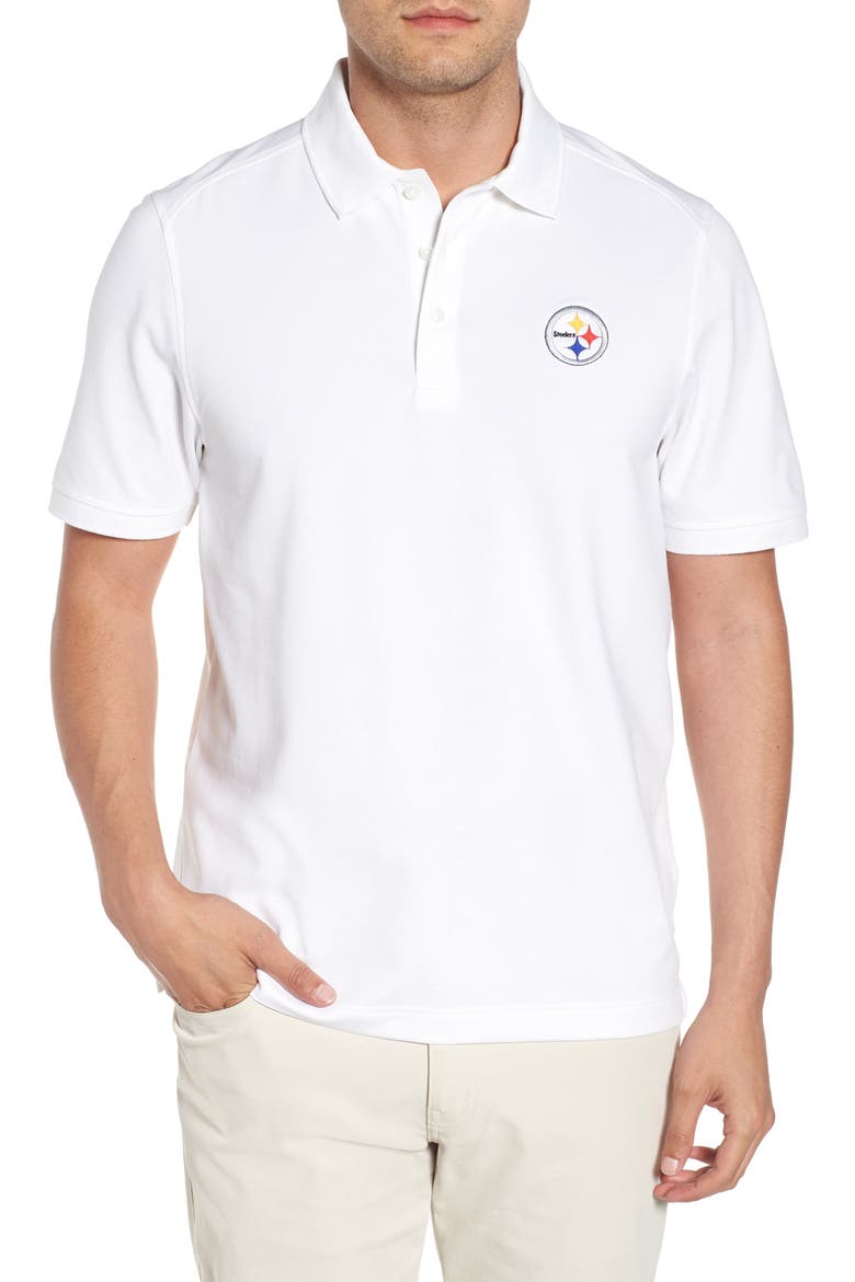 Pittsburgh Steelers - Advantage Regular Fit DryTec Polo, Main, color, WHITE