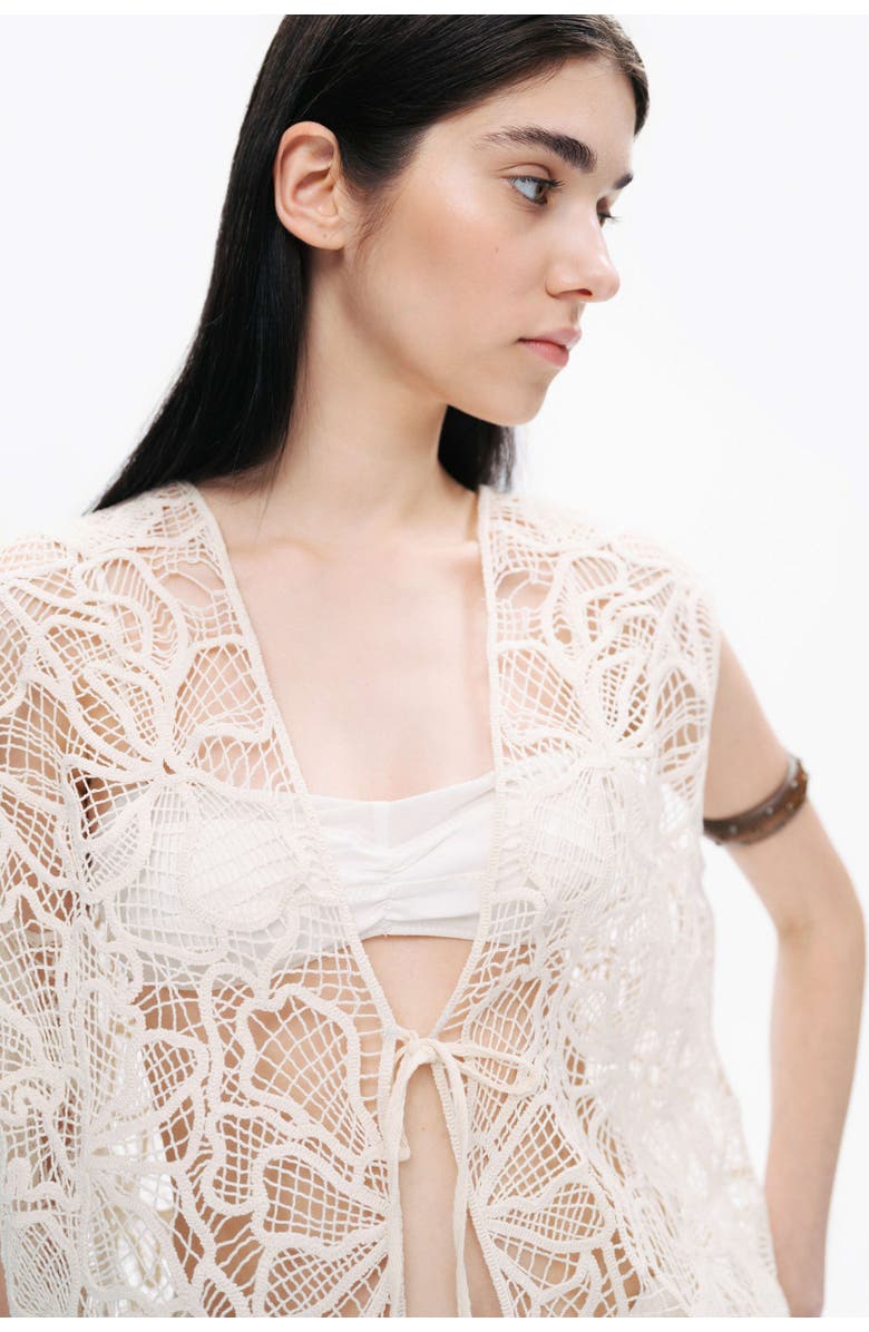 Nocturne Floral Embroidered Detailed Vest, Alternate, color, 