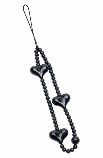 Auramma Heart Beaded Phone Charm