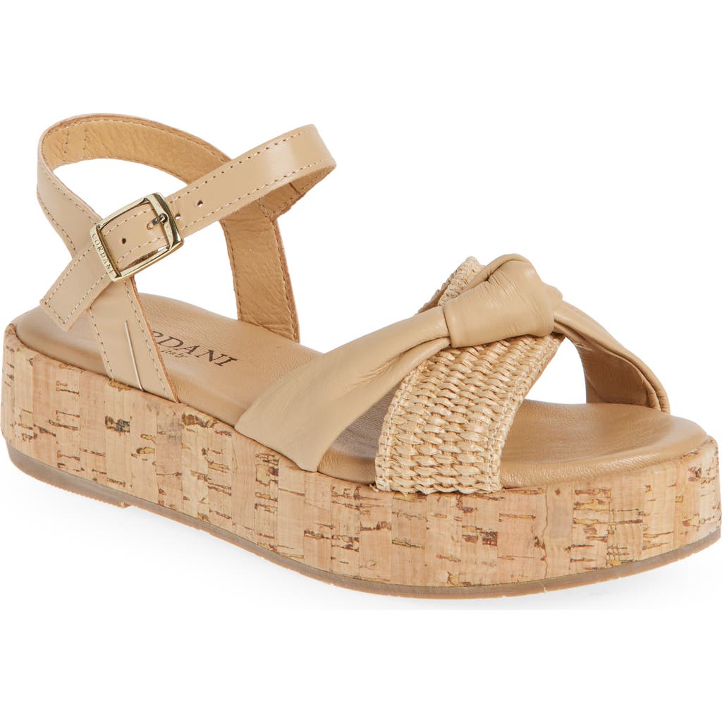 Cordani Kaylin Ankle Strap Platform Sandal In Nappa Naturale