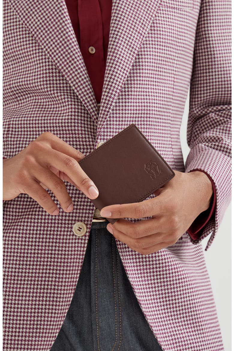 Calfskin wallet, Alternate, color, Brown