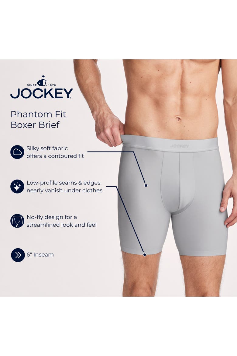 Mens Phantom Fit 6" Boxer Brief, Alternate, color, Grey Dove