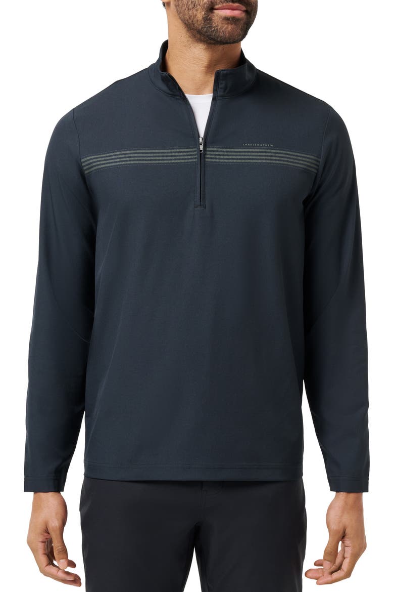 Quick Jaunt Quarter Zip Pullover, Main, color, BLACK