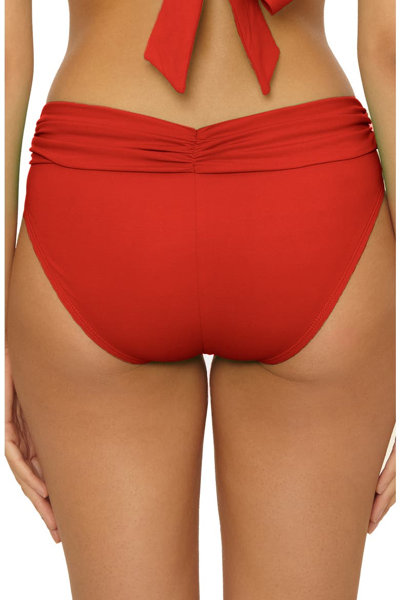 Sun Goddess Hipster Bikini Bottoms, Alternate, color, RED