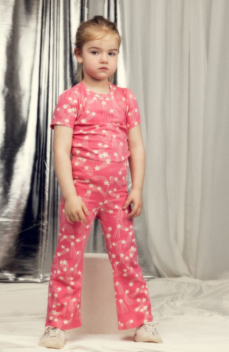 Mini Rodini Kids' Starfall Flare Pants, Alternate, color, Pink
