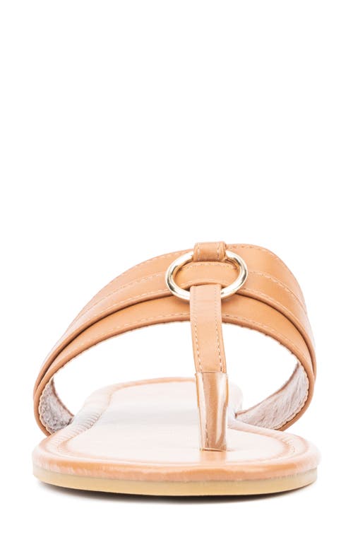 Shop New York And Company Juliana Slide Sandal In Cognac