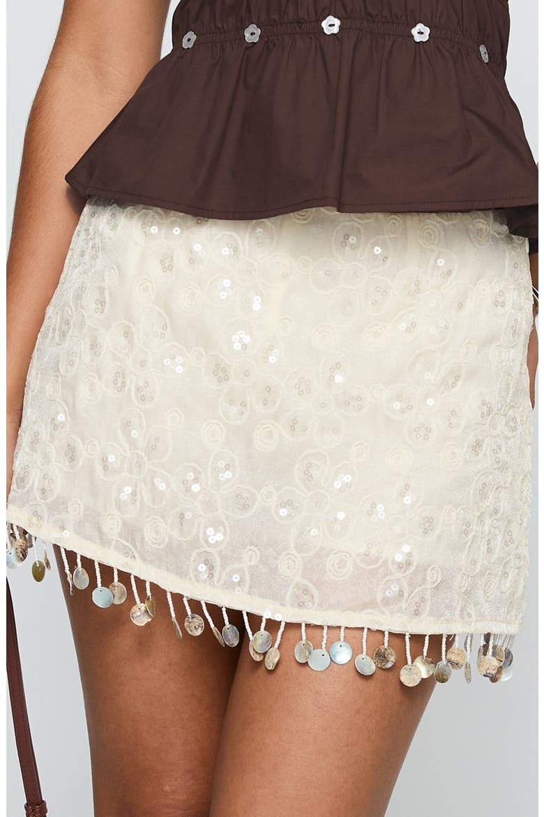 We Made It Sequin Skort, Main, color, CREAM