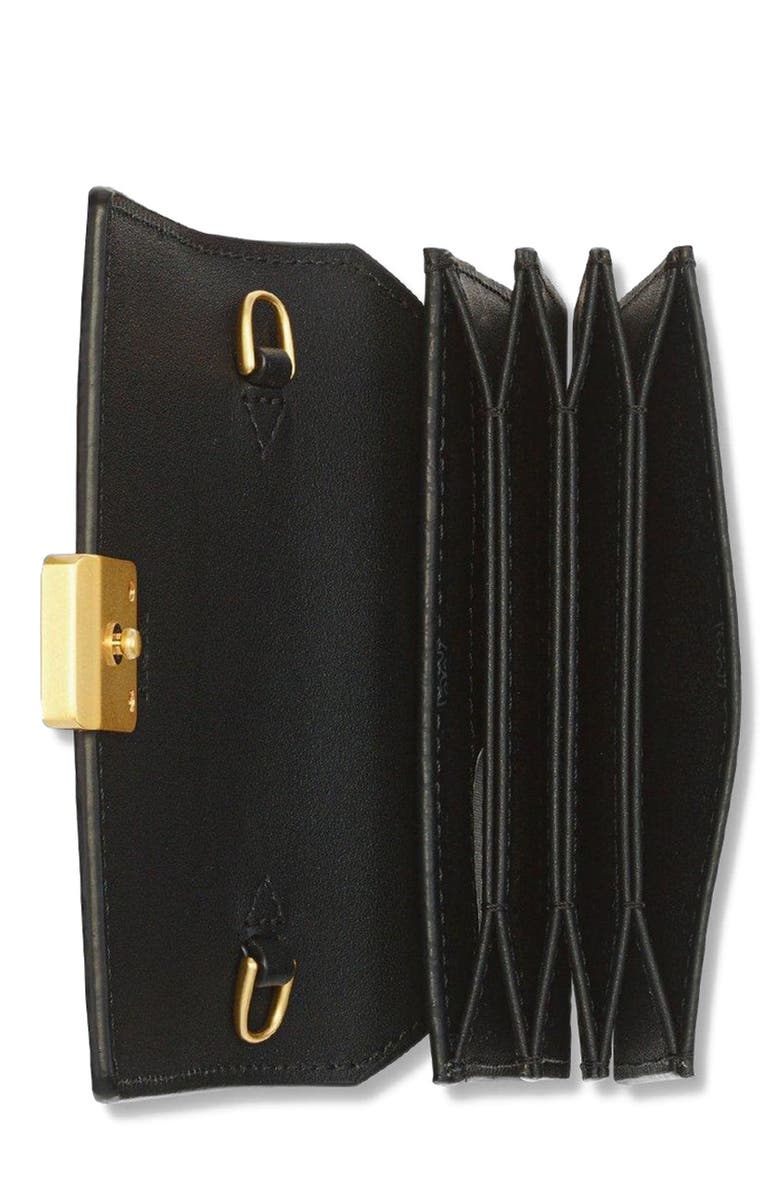 MCM Aren Chain Wallet in Visetos, Alternate, color, Black