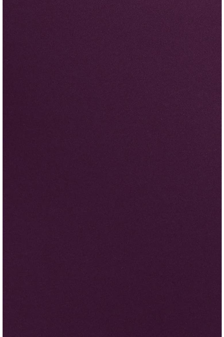 Side Tuck One-Shoulder Gown, Alternate, color, EGGPLANT